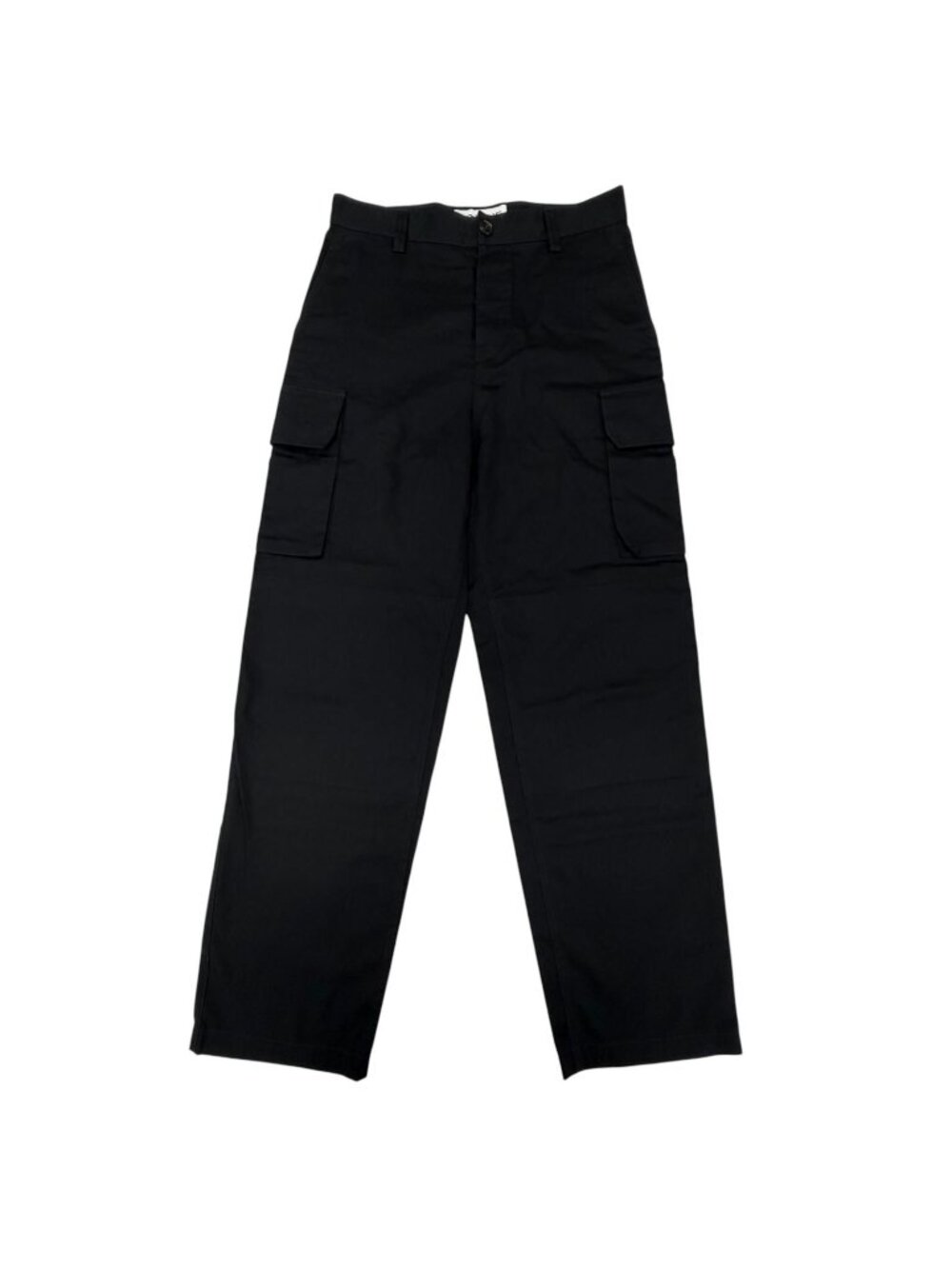 Loewe Cargo Trouser Leather Patch Button Fly Pants Black 46